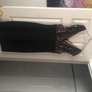 Black and Tan lace top dress